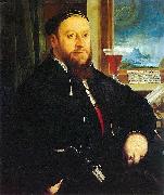 Christoph Amberger Portrait of Matthaus Schwarz oil painting